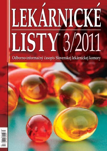 LEkárnické LiSTy® 3/2011 - Slovenská lekárnická komora