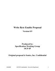 Write Byte Enable Proposal - OCP-IP