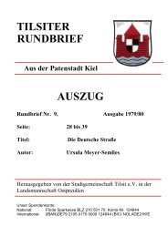 TILSITER RUNDBRIEF Aus der Patenstadt Kiel AUSZUG