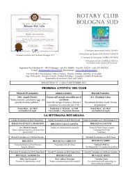 Notiziario n. 3 anno 2012-2013 - Rotary Club Bologna Sud