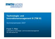 TIM III - Lehrstuhl für Technologie- und Innovationsmanagement ...