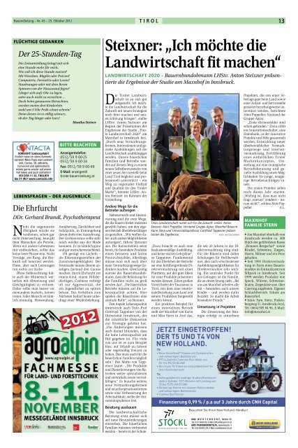 Agrargemeinschaft: Experten - Tiroler Bauernbund