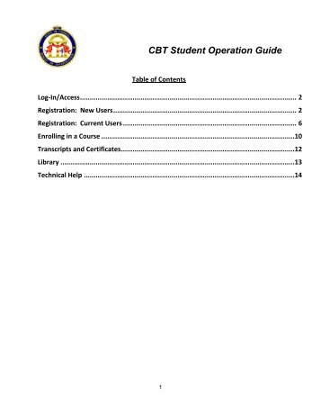 CBT Student Operation Guide - GBI LMS