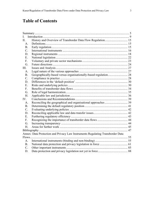 Regulation of Transborder Data Flows under ... - Tilburg University