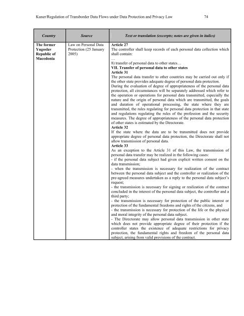 Regulation of Transborder Data Flows under ... - Tilburg University