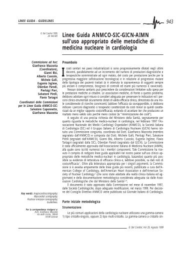 Linee Guida ANMCO-SIC-GICN-AIMN sull'uso appropriato delle ...