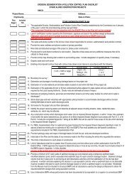 stand alone project es&pc; checklist