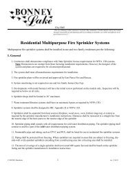 Residential Multipurpose Fire Sprinkler Systems - City of Bonney Lake
