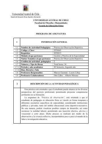 PrÃ¡ctica de ObservaciÃ³n Deportiva - Facultad de FilosofÃ­a y ...