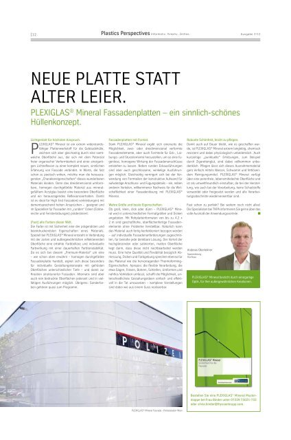 Plastics Perspectives - ThyssenKrupp Plastics Austria