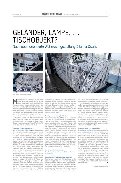 Plastics Perspectives - ThyssenKrupp Plastics Austria