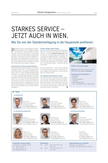 Plastics Perspectives - ThyssenKrupp Plastics Austria