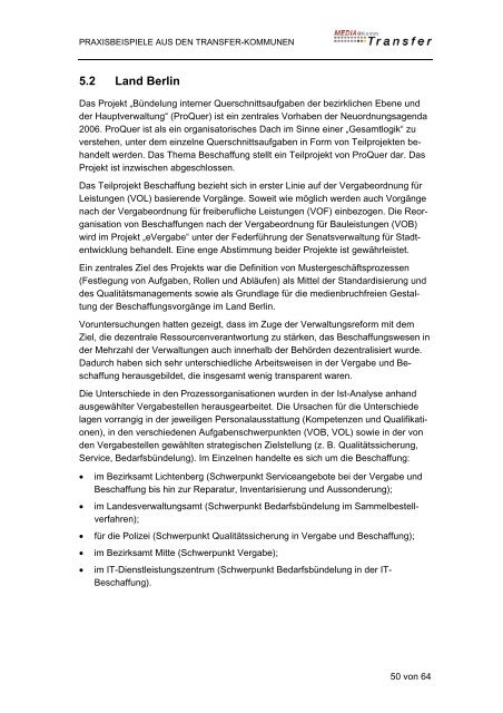 Spezifikationsbericht E-Procurement