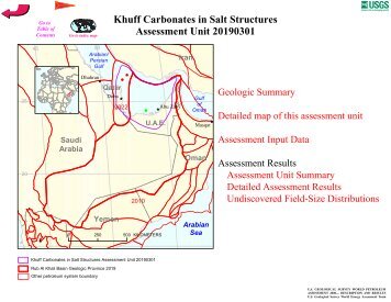 Khuff Carbonates in Salt Structures Assessment Unit 20190301