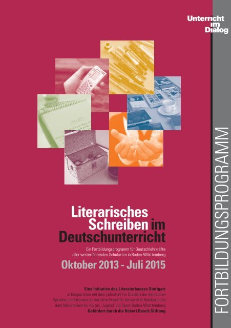 Literarisches Schreiben im Deutschunterricht - Literaturhaus Stuttgart