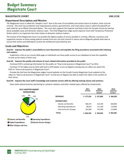 BUDGET DETAIL Section 3 - Forsyth County Government