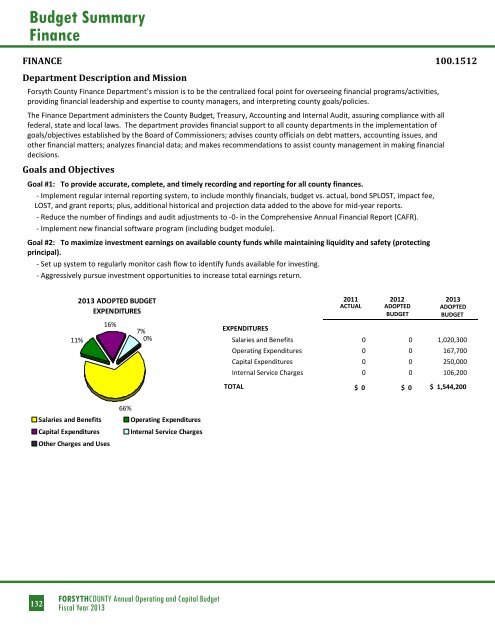 BUDGET DETAIL Section 3 - Forsyth County Government