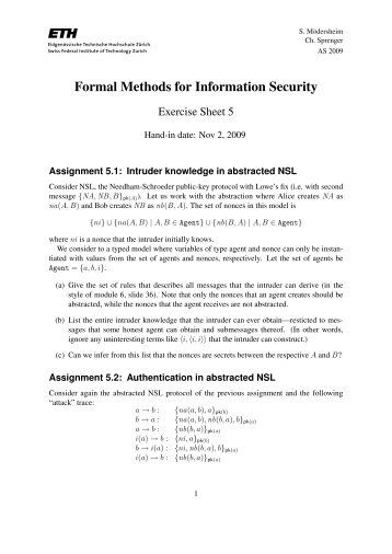 Formal Methods for Information Security