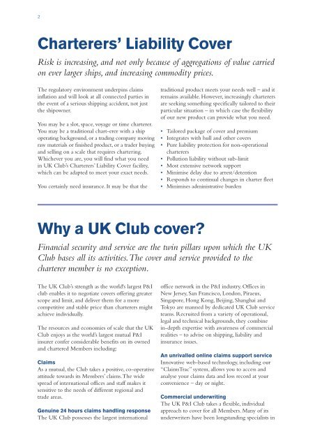 Charterers' Liability Cover - UK P&I Members Area