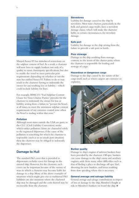 Charterers' Liability Cover - UK P&I Members Area