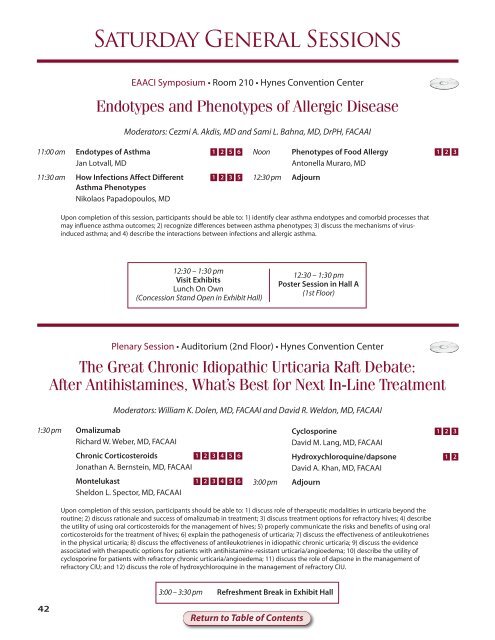 Program Guide 2011 - American College of Allergy, Asthma and ...