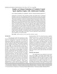 Studies on Exhaust Emissions of Catalytic Coated Spark Ignition ...