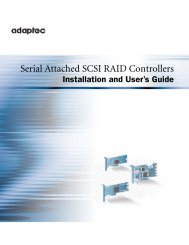 Adaptec RAID Controller - Installation and User's Guide 11