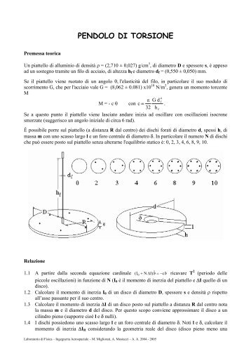 PENDOLO DI TORSIONE