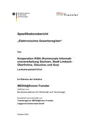 Spezifikationsbericht Elektronisches Gewerberegister