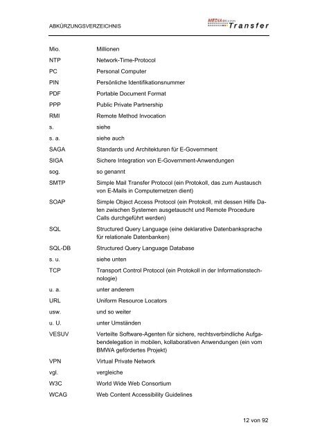 Spezifikationsbericht Elektronisches Gewerberegister