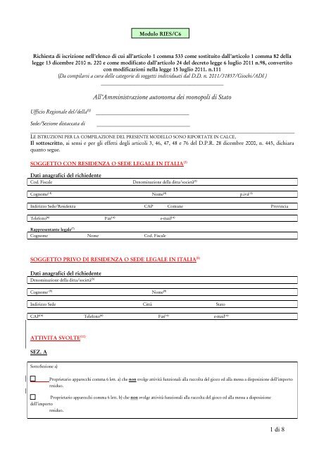 SCARICARE MODULO AUTOCERTIFICAZIONE
