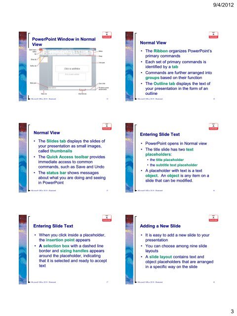 Unit A: Creating A Presentation in PowerPoint 2010 Objectives ...