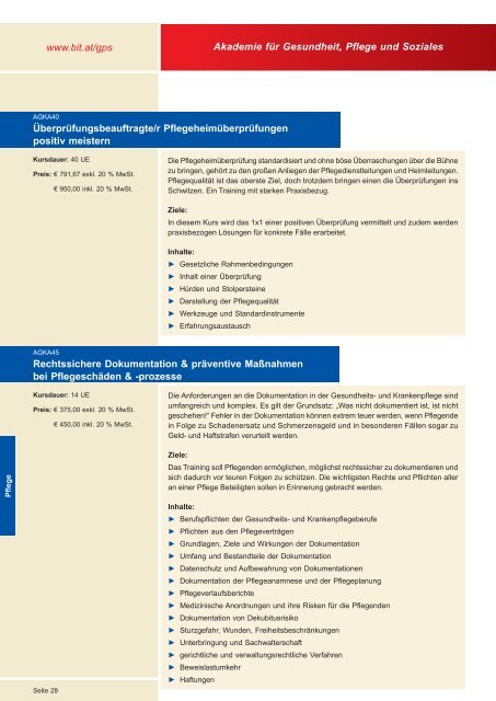 Akademie für Gesundheit, Pflege und Soziales - bit