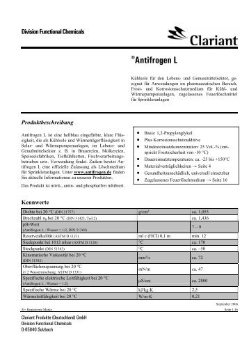 Antifrogen L - Ganter Kälte