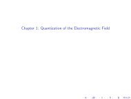 Chapter 1: Quantization of the Electromagnetic Field - CoQuS