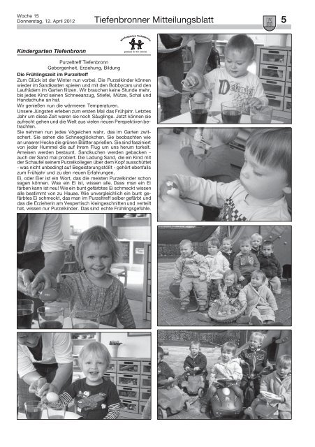 Mitteilungsblatt KW 15/2012 - Tiefenbronn