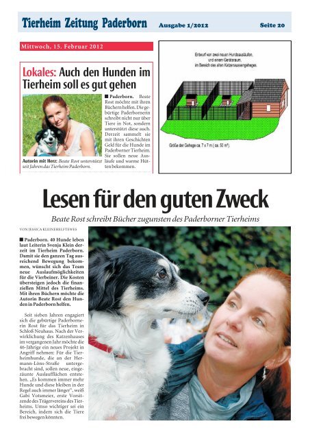 Auch den Hunden im Tierheim soll es gut gehen - Tierheim Paderborn