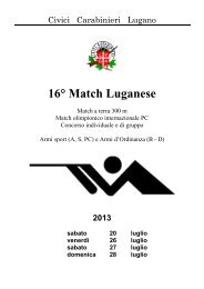 Iscrizione al 16Â° Match Luganese - Civici Carabinieri Lugano