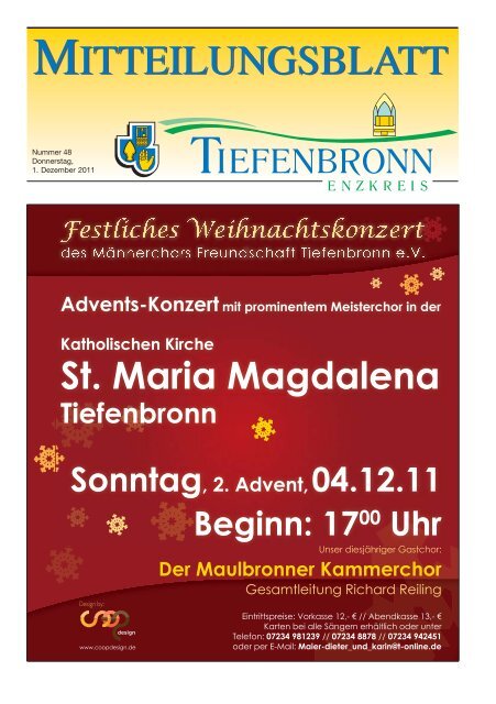 Mitteilungsblatt KW 48 - Tiefenbronn