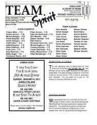 team spirit december 17, 2010 - Yeshiva Toras Chaim Toras Emes