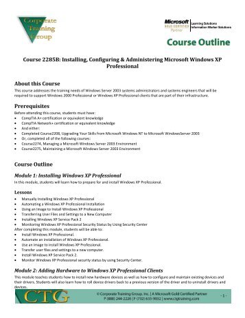 New CTG Course Outline Template