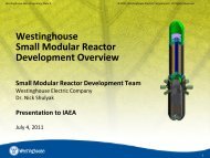 Westinghouse Small Modular Reactor Development Overview - UxC