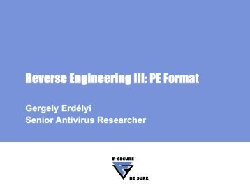 Reverse Engineering III: PE Format - TML