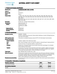 MATERIAL SAFETY DATA SHEET