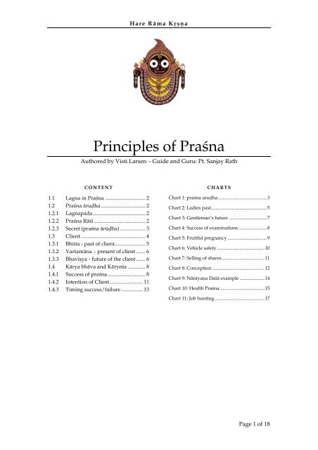 How To Read Prashna Chart