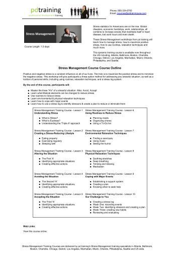 Work stress management course Work stress management course image