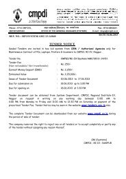 TENDER NOTICE - CMPDI