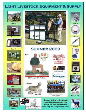 lle summer catalog 2009.pub - Light Livestock Equipment