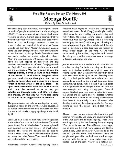 Moruga Bouffe - The Trinidad and Tobago Field Naturalists' Club