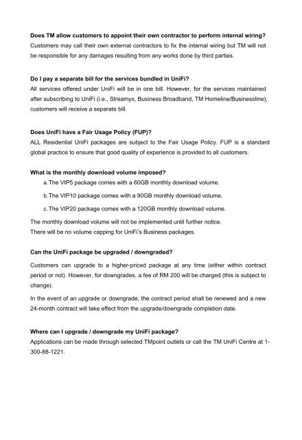 UniFi - Frequently Asked Questions - TM